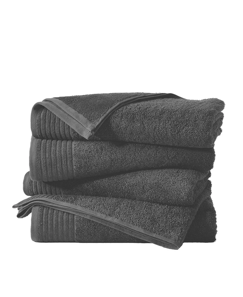 Linery & Co Co. 100% Featherspun Cotton Quick-Dry 4-Piece Bath Towel Set