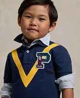 Polo Ralph Lauren Toddler and Little Boys Cotton Mesh Letterman Shirt