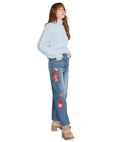 Driftwood Women's Parker Embroidered Barrel-Leg Jeans