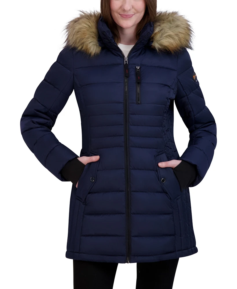 Hfx Women's Midweight Quilted Winter Puffer Galaxy Jacket