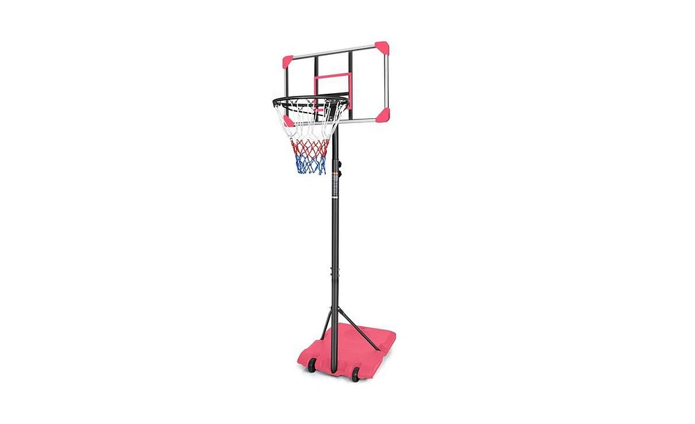 Slickblue Portable Basketball Goal System with Stable Base and Wheels