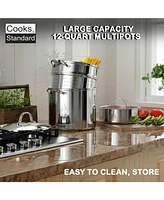 Cooks Standard Classic Stainless Steel 4-piece 12 quart pasta pot cooker steamer multipots