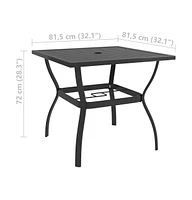 vidaXL Patio Table Anthracite 32.1"x32.1"x28.3" Steel