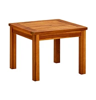 vidaXL Patio Coffee Table 17.7"x17.7"x14.2" Solid Acacia Wood