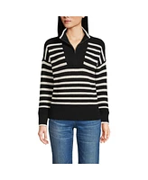 Lands' End Women's Drifter Quarter Zip Pullover Sweater