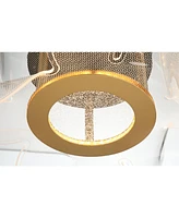 Possini Euro Design Possini Euro Etherea 16" Modern Black and Gold Led Ceiling Light