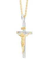 Grown With Love Men's Lab Grown Diamond Crucifix 22" Pendant Necklace (1/3 ct. t.w.) in 10k Gold - Two