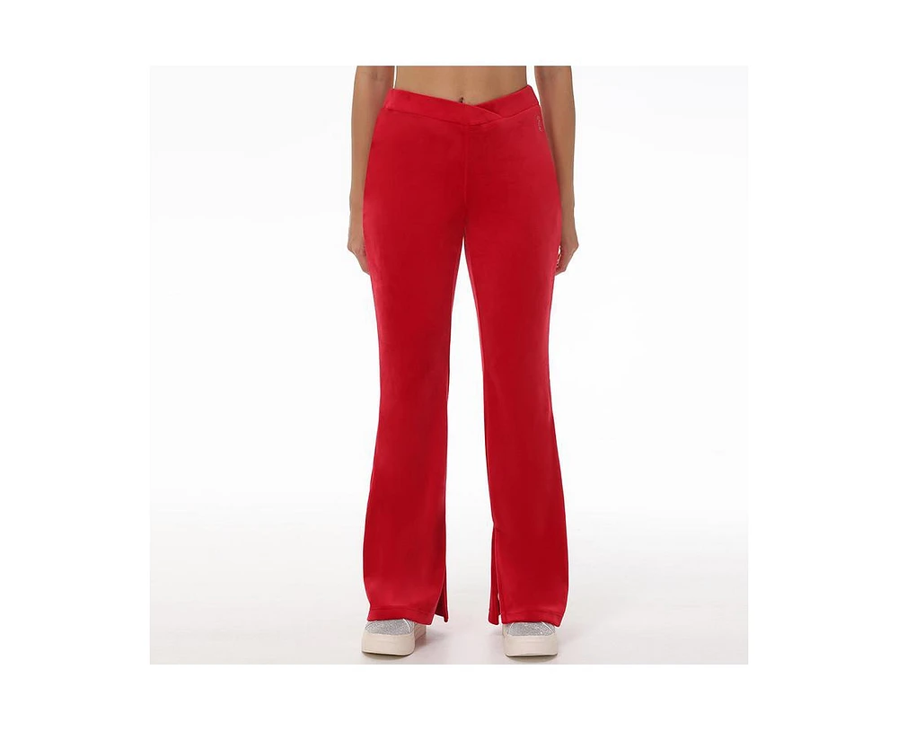 Juicy Couture Women's Velour Flare Pant with Slit