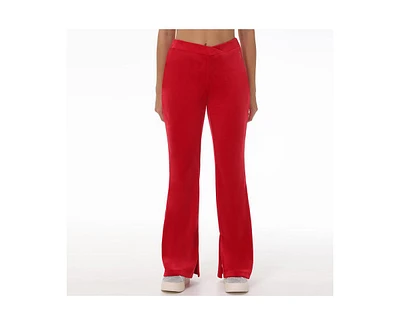 Juicy Couture Women's Velour Flare Pant with Slit