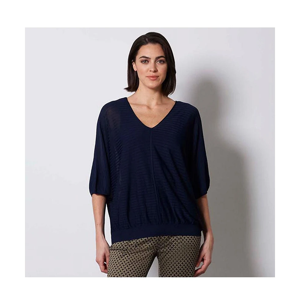 Etcetera Women's E3 by Striped Dolman Sweater Lineup