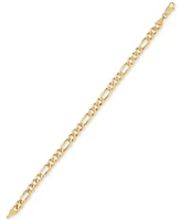 Figaro Open Link Chain Bracelet in 10k Gold