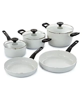 BergHOFF Leo Glints 8pc Ceramic Nonstick Cookware Set, Spirit, Recycled