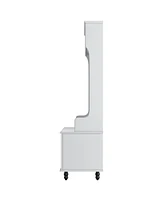 Slickblue 40-Inch Hall Tree with 4 Hooks: Coat Hanger, Entryway Bench & Storage Bench - 3-in-1 Design for Entrance & Hallway