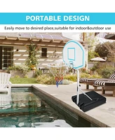 Slickblue Poolside Basketball Hoop System, Portable and Height Adjustable for Swimming Pools