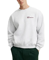 Cotton On Men's Box Fit Graphic Crew Sweatshirt