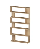 Famapy Wooden Grain 12-Shelves Standard Bookcase