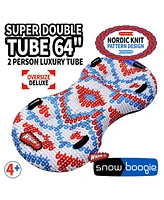 Wham-o Snowboogie 64" Super Snow Tube, Double Rider Snow Sleds with Handles - 3pack