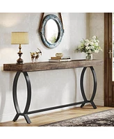 Tribesigns Console Foyer Table for Entryway: 70.87-Inch Narrow Long Entryway Entry Table, Farmhouse Sofa Table Behind Couch with Metal Legs, Entrance