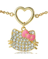 Hello Kitty Sanrio Pave Heart Charm Bracelet – Sparkling Cute Accessory