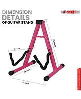 5 Core Double Guitar Stand Floor Adjustable Heavy Duty A Frame Folding Acoustic Electric Bass Mandolin Banjo Violin Holder Stands