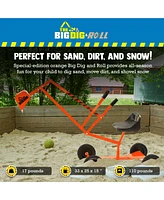 Big Dig and Roll Special Edition Sandbox Digger w/ 360 Degree Rotation, Orange