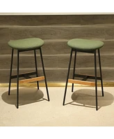 Slickblue Modern Set of 2 Bar Stools Comfortable & Stylish, Adjustable Counter and Bar Height