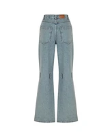 Nocturne Women's Open-Knee Wide Leg Jeans