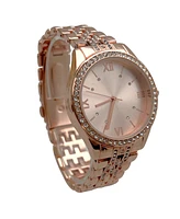 Olivia Pratt Gold Everyday Rhinestiones Elegant Look Women Watch