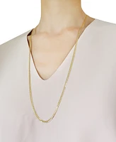 30" Curb Link Chain Necklace (3-1/6mm) in Solid 14k Gold