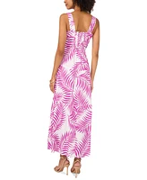 Vince Camuto Women's Printed Paneled Tank Square-Neck Maxi Dress