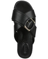 Giani Bernini Women's Geralynn Memory Foam Crisscross Buckle Footbed Sandals, Created for Macy's