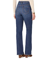 Democracy Petite High-Rise Rhinestone Bootcut Jeans