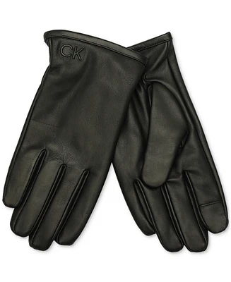 Calvin Klein Men's Injected Leather Gloves