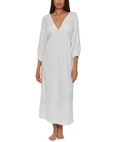 Trina Turk Women's Serene Cotton Gauze Back-Cutout Cover-Up Dress