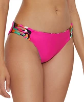 Trina Turk Women's Swoop Print Reverisble Knotted Hipster Bikini Bottoms, Created for Macy's