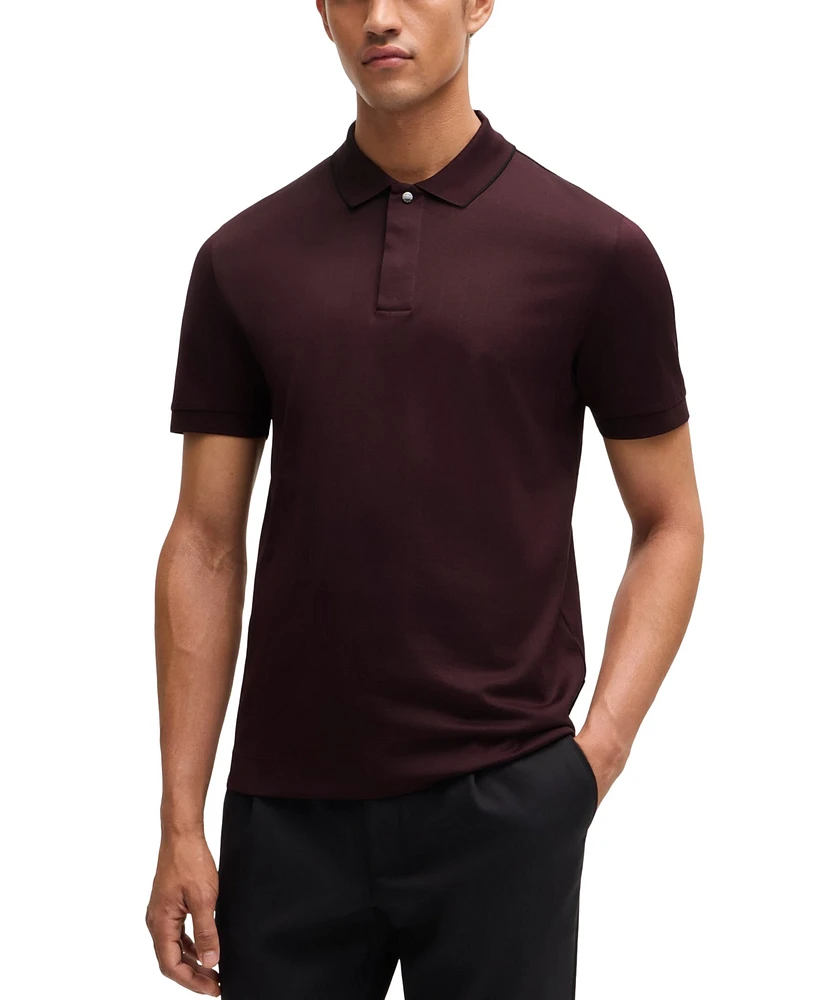 Boss X Porsche Men's Striped Jacquard Polo