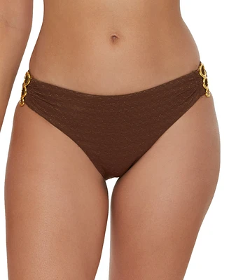 Trina Turk Women's Glimmer Buckle Hipster Bikini Bottoms, Created for Macy's