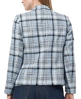 Jones New York Petite Plaid Open-Front Blazer