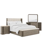 Frandlyn 3pc Bedroom Set (King Storage Bed + Dresser + Stone Top Nightstand)