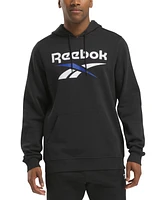Reebok Men's Identity Classic-Fit Stacked Logo-Print Fleece Hoodie
