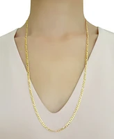 28" Figaro Link Chain Necklace (3-1/5mm) in Solid 14k Gold