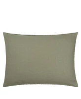 Designers Guild Uchiwa Teal Linen Embroidered Decorative Pillow