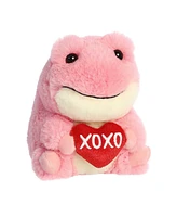 Aurora Mini Xoxo Frog Rolly Pet Round Plush Toy Pink 5"