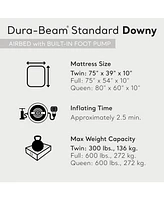 Intex Dura-Beam Standard Series Downy Airbed with Built-In Foot Pump, Twin Size