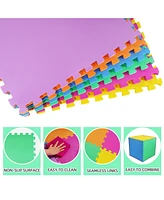 BalanceFrom Fitness 48 Sq Ft Interlocking Eva Foam Exercise Mat Tiles, Multi