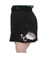 Smak Parlour Plus Belted Easy Does It A-Line Mini Skirt