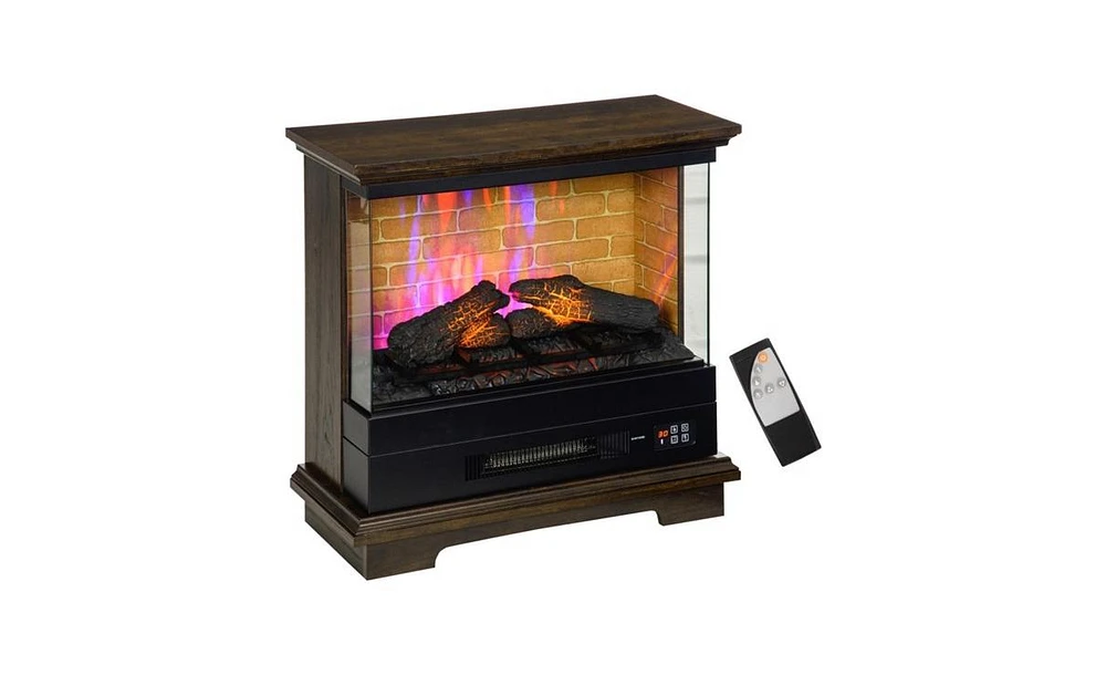 Slickblue 1400W 26-Inch Electric Fireplace: Powerful Heating with Realistic Flame Effect