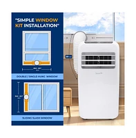 SereneLife Portable Air Conditioner, 10,000 Btu, Built-in Dehumidifier & Fan