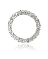 Suzy Levian New York Suzy Levian White Cubic Zirconia in Sterling Silver Eternity Band