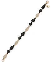 Dkny Two-Tone Pave & Stone Tear-Shape Flex Bracelet